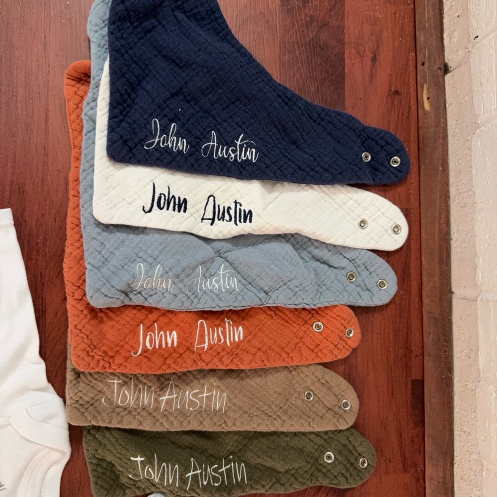 John Austin Quilted Baby Bib Set